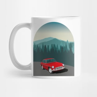 MGB GT Adventure Post Card Style Mug